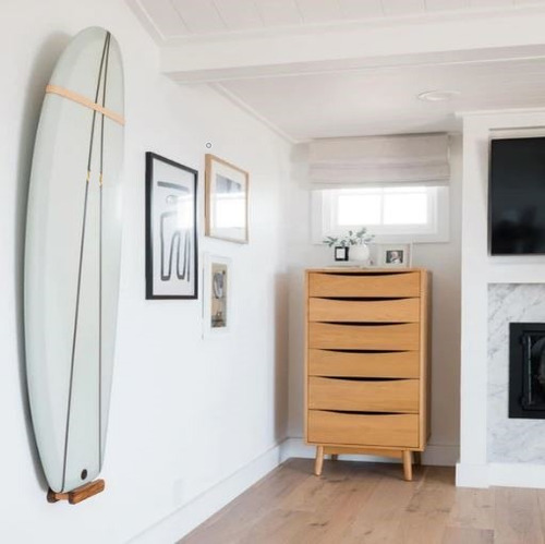 Rack, Soporte Vertical Tabla De Surf Premium - Madera Dura