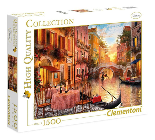 Venecia Canal Atardecer Italia Rompecabezas 1500 Clementoni