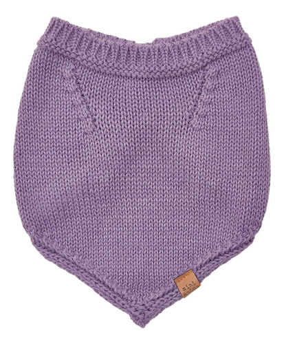 Bandana Tejida Mini Anima Cuellito Invierno Bebe Malva