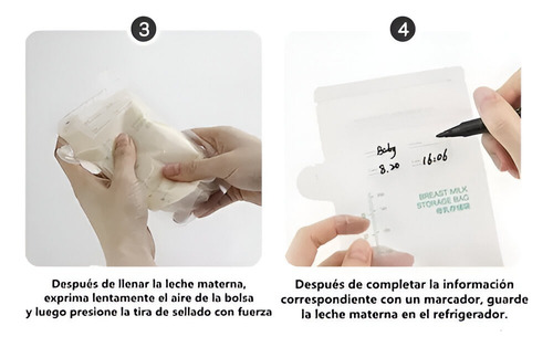 Bolsas Almacenamiento Leche Materna Bebés Certificadas 30pcs