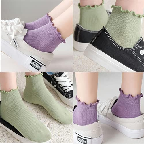 Calcetines Tobilleros Para Mujer Calcetines Con Volantes Cal