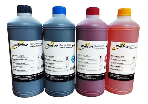 Tinta Dye Universal 1 Litro Color Compatible C/ep/can/bro/hp