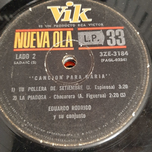 Simple Eduardo Rodrigo Y Su Conjunto Vik Nueva Ola  C17