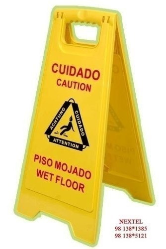 Aviso Para Piso Mojado Plastico Abs Triangulo