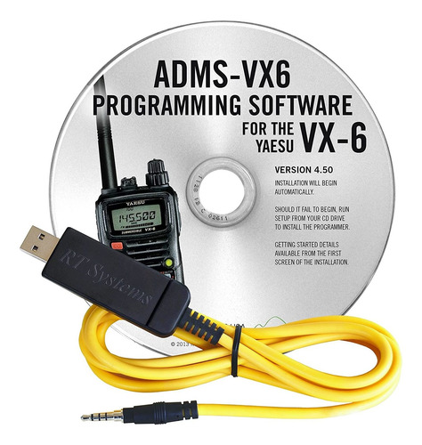 Software De Programacion + Cable Usb Para Yaesu Vx-6r