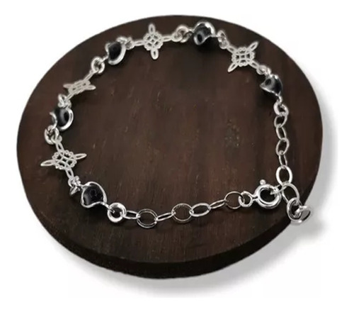 Pulsera Nudo De Bruja Celta Y Ojos Turcos En Plata 925