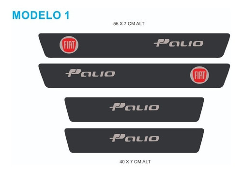 Adhesivos Zócalos Internos Fiat Palio 2009 Elx 4 Unid. Mod 1