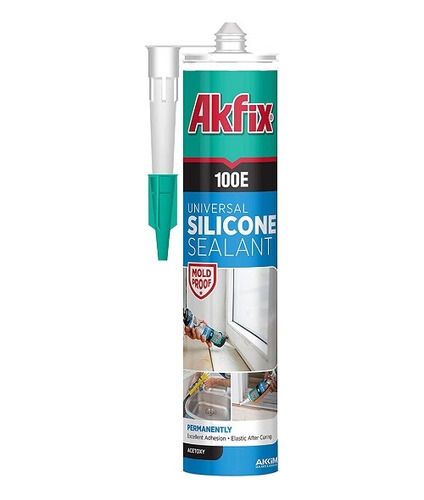 Silicon Sellador Transp C/fungicida Baño Cocina 310ml Akfix