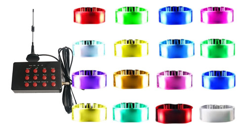 100 Pulseras Luminosas Con Control Remoto Para Conciertos