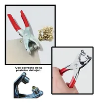 Comprar Pinza Ojalilladora Ojales 4,5mm + Ojales Dorados !