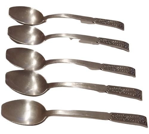 Antiguas Cucharas De Té O Postre X 5 Selladas Ussr 