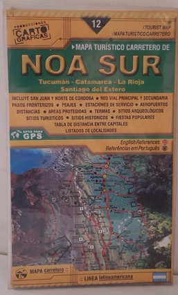 Mapa Turístico Carretero Noa  Zona Sur  Tucuman  Santia...