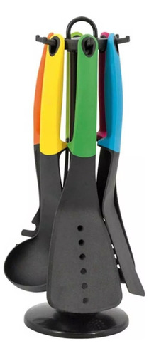 Set 7 Pzas Utensilios Cocina Espatulas Miserables Palas Color Multicolor