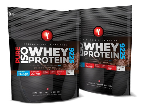 Y Whey Protein Iso 9225 Sabor Chocolate Pack Doble