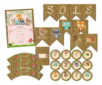 Comprar Kit Imprimible Animalitos Del Bosque Con Textos Editables