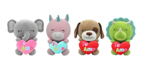 Peluche Diseño Animales Cute Te Amo San Valentín Amor Regalo