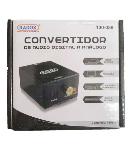 Adaptador Audio Digital A Analogo Radox 130-039