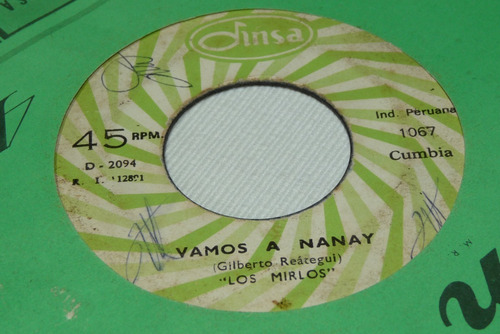 Jch- Los Mirlos Vamos A Nanay Don Agucho Cumbia 45 Rpm