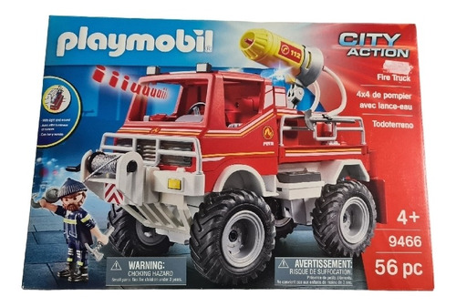 Set De Construccion Todoterreno Fire Truck Playmobil 9466