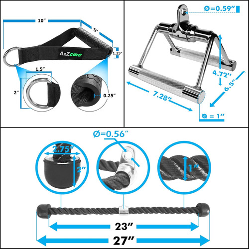Combo Tríceps Con Soporte De Cable Para Máquina De Gimnasio