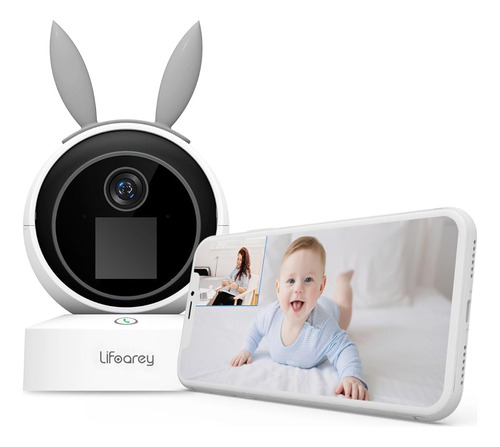 Cámara Wifi Inteligente Lifoarey Q45, Monitor De Bebé De 4mp