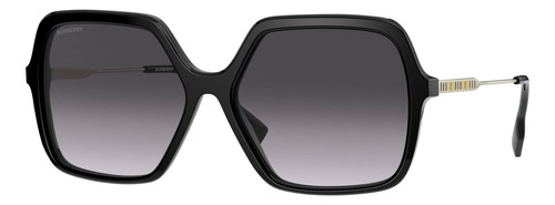 Burberry Be G Gafas De Sol Extragrandes Negras Lente Gris De