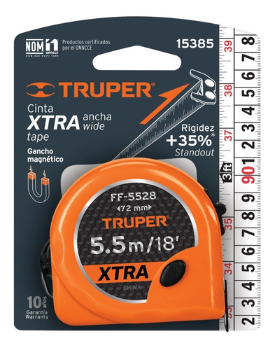 Flexometro Fat-boy 5.5 Mt X 28mm Truper 15385