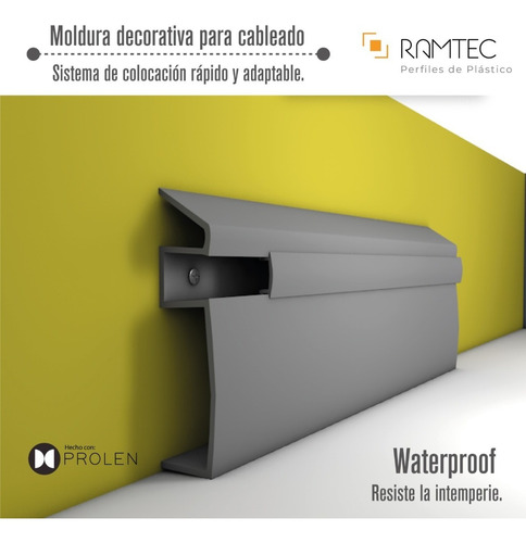 Moldura Decorativa Entre Piso Y Muro Cableado