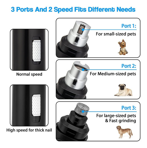 Casfuy Limador De Uñas Para Perros Profesional Recargable