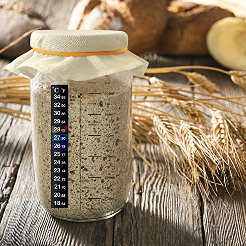 Sourdough Starter Jar Kit - 24 Oz Sourdough Starter Jar...