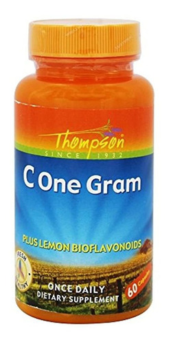 Un Gramo C Con Bioflavonoides De Limón 1000 Mg Thompson 60 C