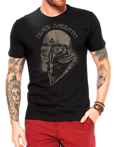 Camiseta Black Sabbath Tony Stark Rock Iron Man 100% Algodão