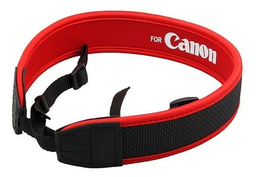 Alça De Pescoço Neck Strap Logo Canon Vermelha 56 Cm