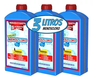 Menos Cloro Kit 3 Litros Frete Grátis Quase Todo Brasil