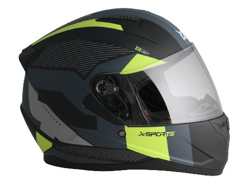 Casco Integral Negro Amarillo X Sports M67 - Gkmotos.uy