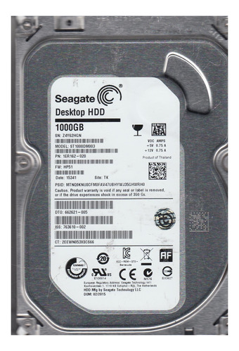 Disco Duro Stdm Zy Tk Pn Er Fw Hp Seagate Tb Sata