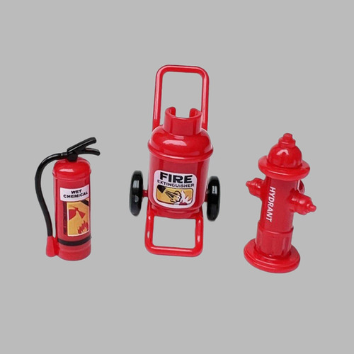 2 X 3 Pieces 1:12 Dollhouse Fire Accessories Fire