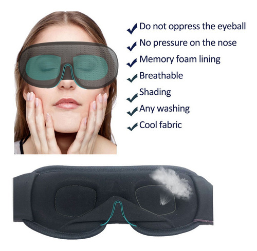 3×antifaz 3d Mascara Para Ojos Dormir Adjustable Respirable