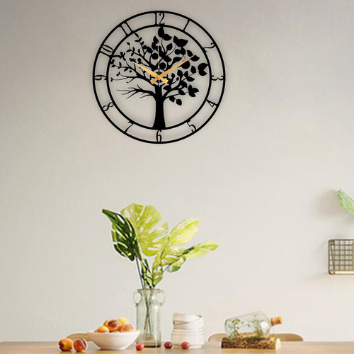Reloj Pared Grande Que No Hace Tictac, Decoración Negro