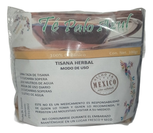 Té Palo Azul 100% Natural 100 Gr Productos Tenango