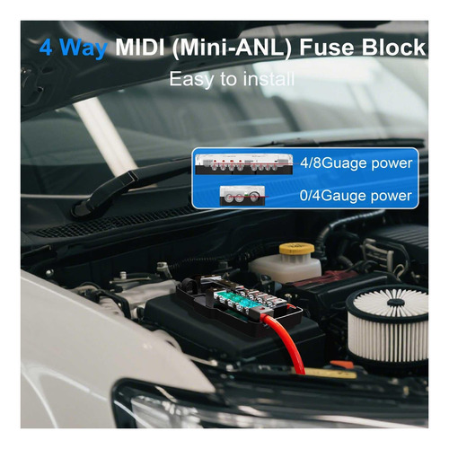 Bloque De Distribución De Fusibles Audio Para Automóvil Para