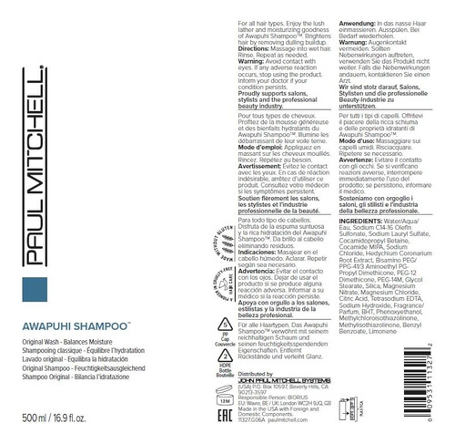 Shampoo Paul Mitchell Awapuhi, Lavagem Original,