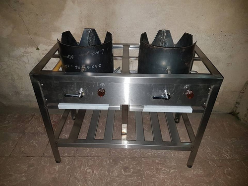 Cocina Wok 2 Quemadores Uso Profesional. Mod Compacto