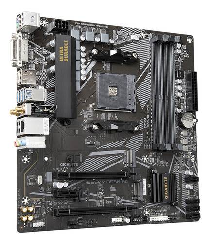 Tarjeta Madre Gigabyte B550m Ds3h Ac Am4 4x Ddr4 2x M.2 Pcie