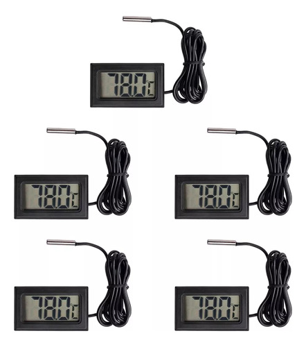 Pack 5 Termómetro Digital Con Sonda -50- 110 °c + Baterias