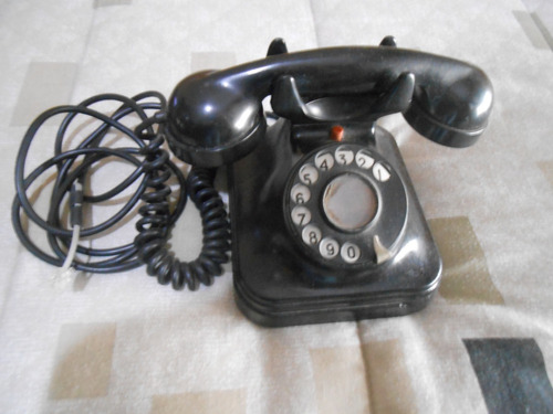  Telefono Antiguo Negro Bakelita  Buen Estado