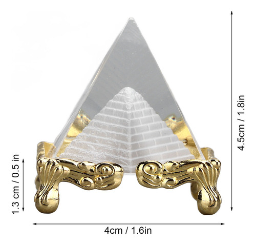 Pirámide Tallada En Cristal Para Meditación Con Prisma Piram