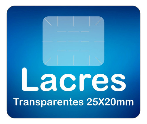 Lacre Super Picotado 25x20mm Transparente 100 Unidades