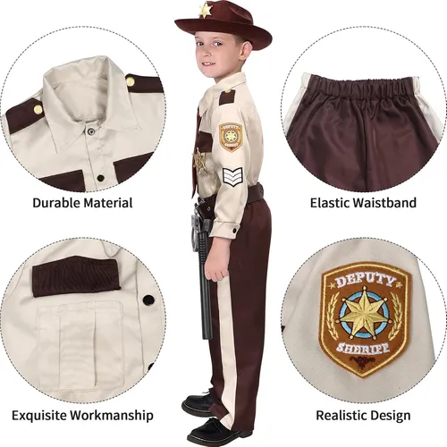 Disfraz De Policía Infantil Latocos, Sheriff Con Accesorios