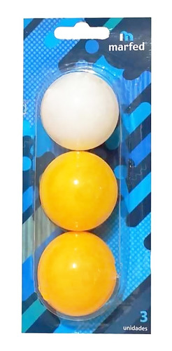 Pack 3 Pelotitas De Ping Pong Marfed Pelotas Tenis Mesa Cuot